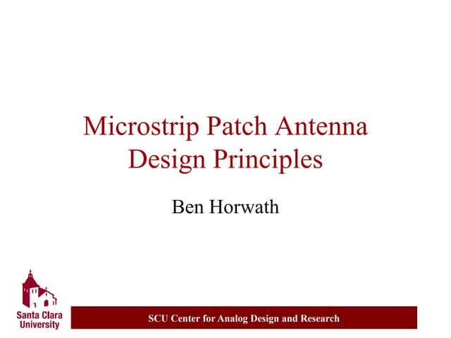 Microstrip patch antenna design