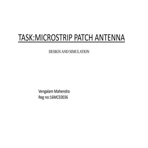 Microstrip patch antenna using hfss