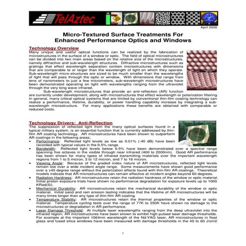 Anti reflective coatings | PDF
