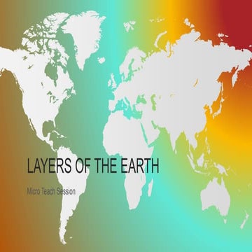 Micro teach: Layers of the Earth