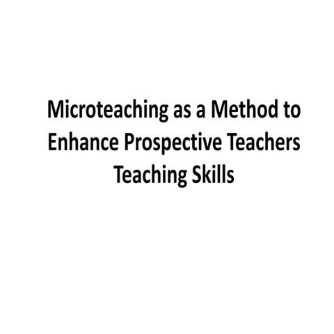 Microteaching