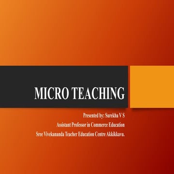 Micro teaching