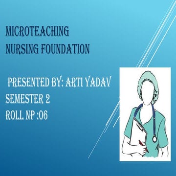 MICROTEACHING. power point presentation nursing | PPTX