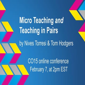 Micro teaching in pairs - CO15 Online Conference WizIQ
