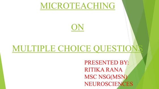 MCQ_ppt for nursing, importance of multiple choice question | PPTX