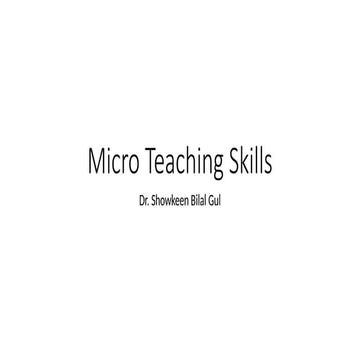 Micro Teaching Skills: Concept, Phases & Skills