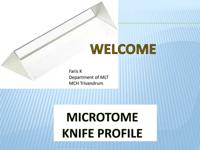 Microtome knife profile