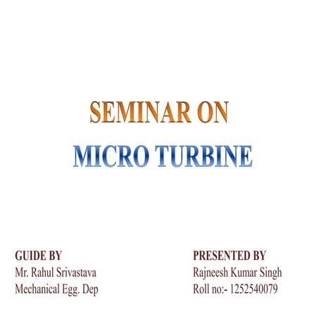 Micro turbine ppt