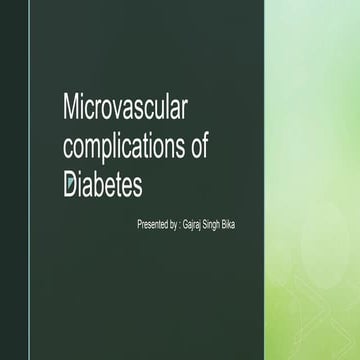 Microvascular complications of diabetes(Endocrinology)