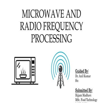 Microwave and Radio frequency Processing