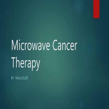 Microwave cancer therapy
