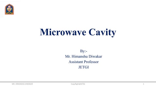 Microwave cavity 1st 4