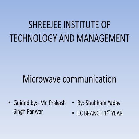 Microwave communication by abhishek mahajan