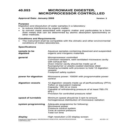 Microwave-Digestion-System | PDF