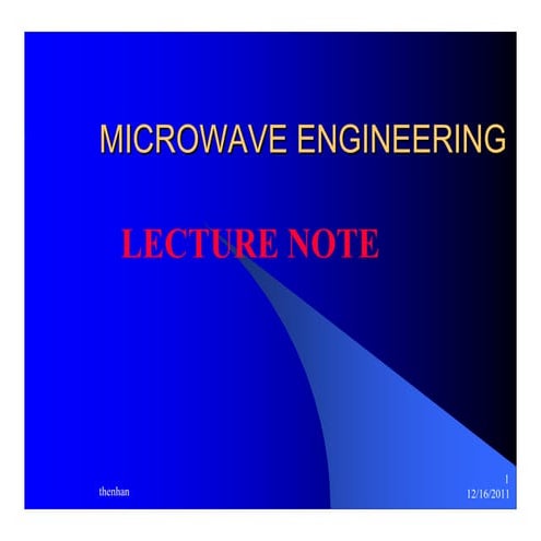 Microwave engineering full