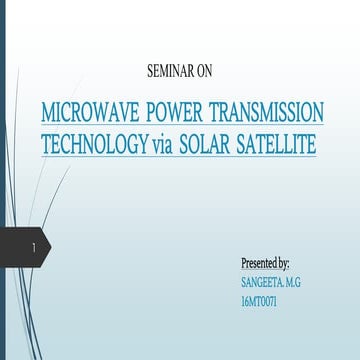 Microwave power transmission via solar power satellite