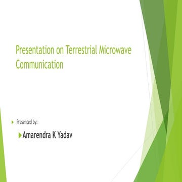 Terrestrial Microwave presentation