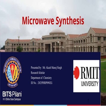 MICROWAVE ASSISTED REACTION AND APPLICATIONS PPT.pptx