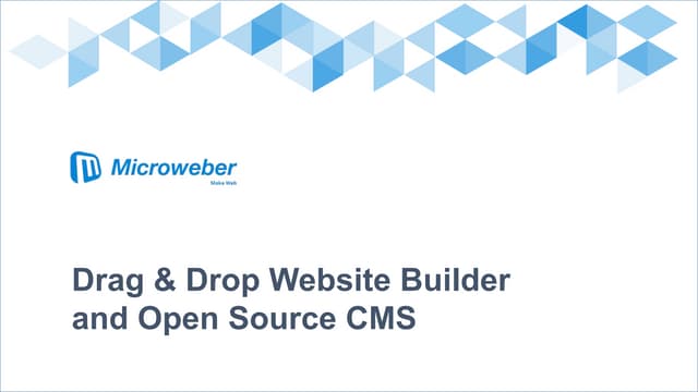 Microweber CMS Presentation - 2019