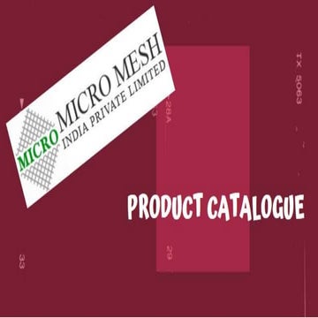 Micro wire mesh Manufacturers - Wire Mesh Suppliers in Delhi | PPTX