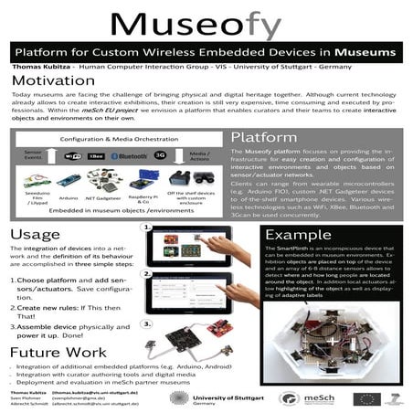 Museofy - PLATFORM FOR CUSTOM WIRELESS EMBEDDED DEVICES IN MUSEUMS 