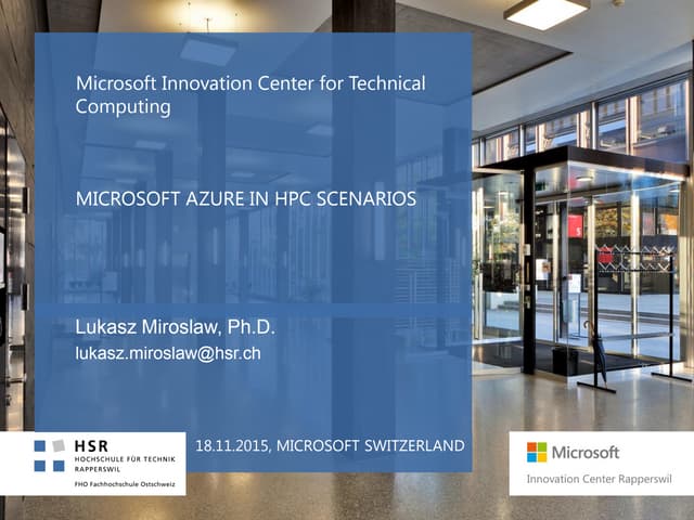 Microsoft Azure in HPC scenarios