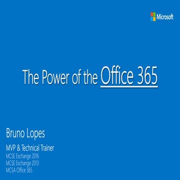 Microsoft Innovation Center - The power of the office 365