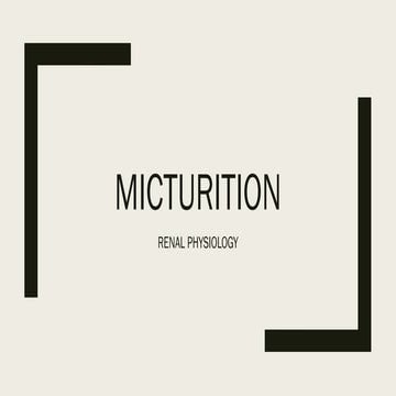 Micturition renal physiology