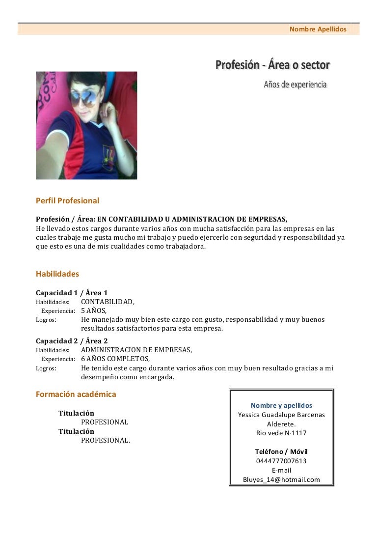 Best curriculum vitae format picture