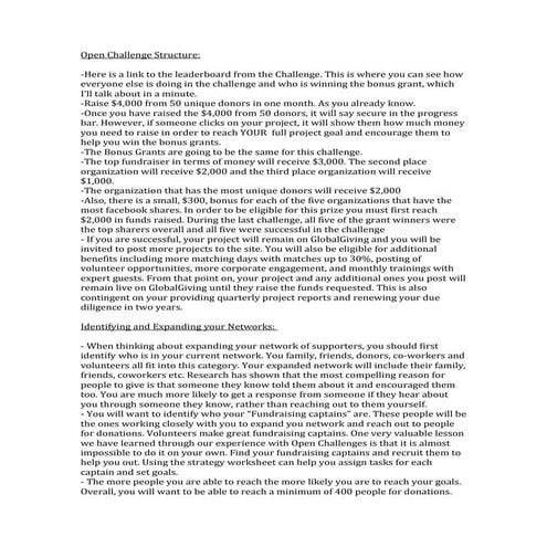 Mid challenge training notes