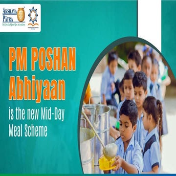 Mid-day Meal Scheme changed to PM Poshan Abhiyaan
