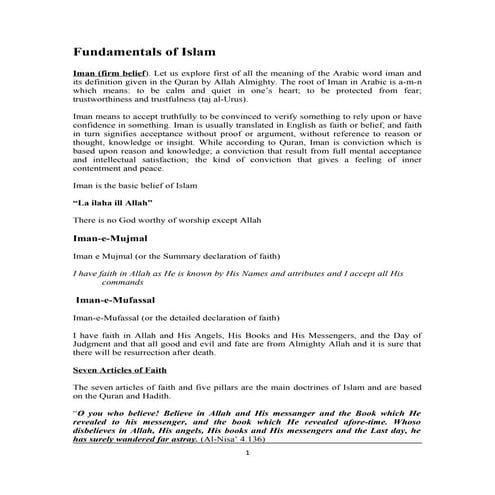 Islamiyat( fundamentals of islam)