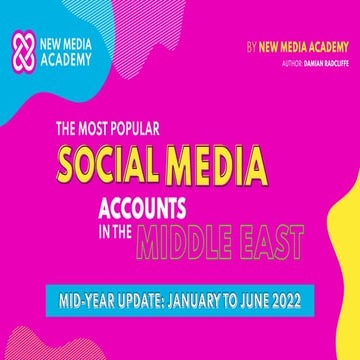 The Most Popular Social Media Accounts in the Middle East (H1 2022)