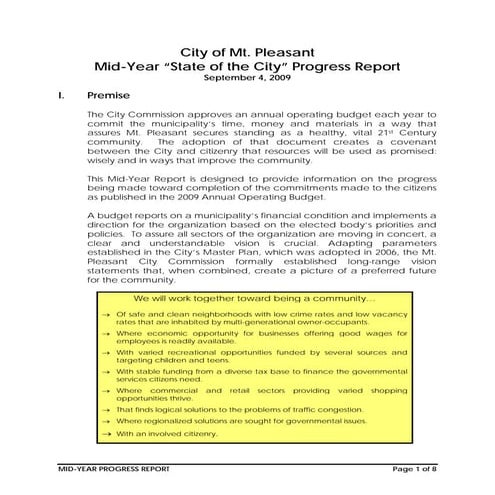 Mid year state of the city (report) 2009 (3)