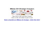 Midas Oil Change Coupon - Get A Discount Now
