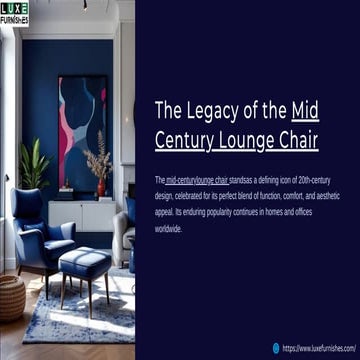 Timeless Elegance: Handcrafted Mid-Century Modern Lounge Chair | PDF