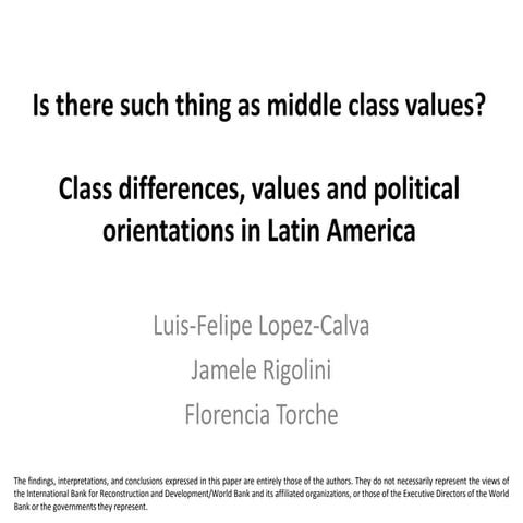 IPC IG Seminar- SAE : "Middle class values"