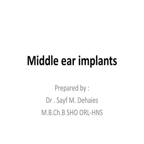 Middle ear implants