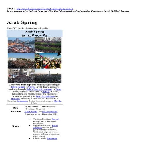 Middle east   uprisings (arab spring)