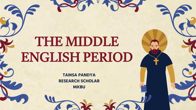 Middle english literature. | PPTX