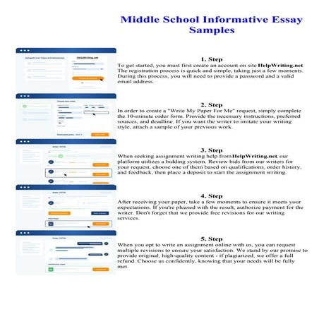 Middle School Informative Essay Samples. Online assignment writing service.