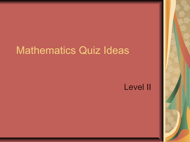 Middle school math quiz