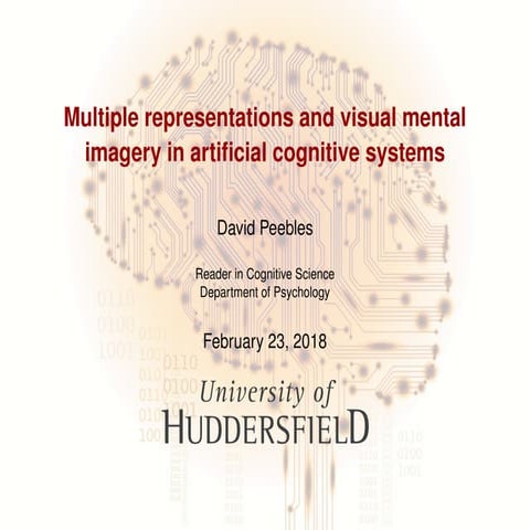 Multiple representations talk, Middlesex University. February 23, 2018