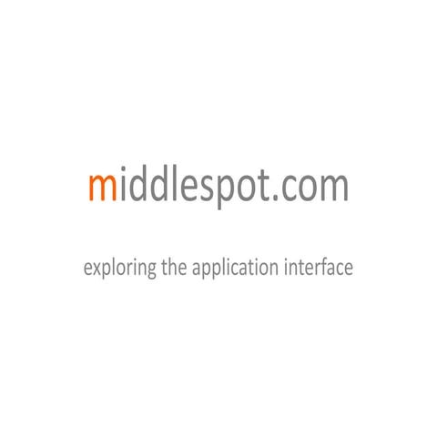 The Middlespot User Interface