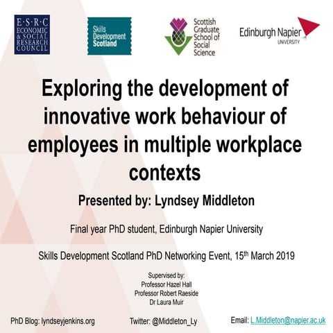 SDS Networking Event breakout session slides - PhD overview