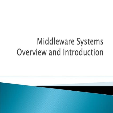 Middleware systems overview and introduction | PPT | Operating Systems ...