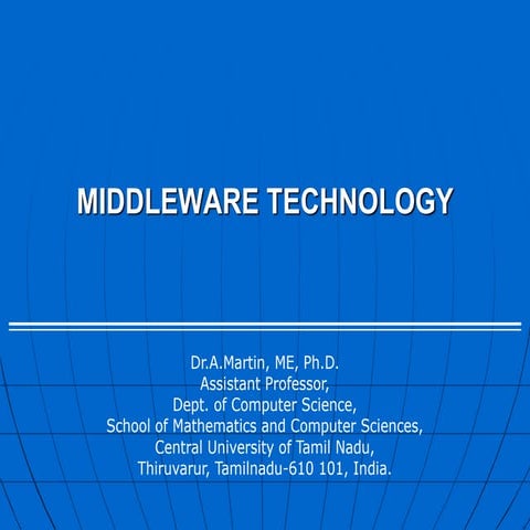 N - Tier Applications, Enterprise Java Beans, Component technologies