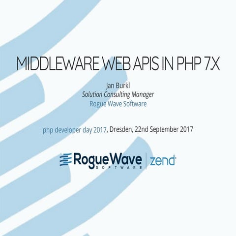 Middleware web APIs in PHP 7.x | PPT image.