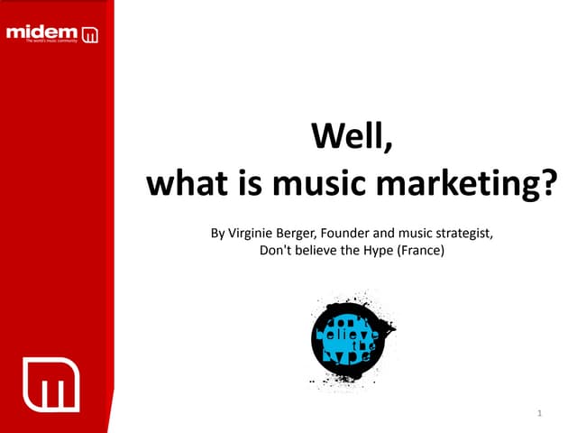 What is music marketing? | Virginie Berger, Don't believe the hype | MIDEM ex...
