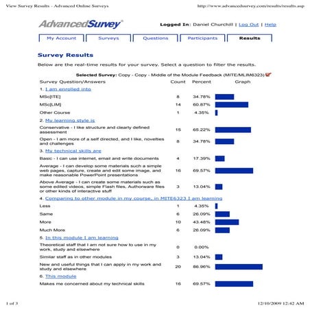 Mid Module Survey2009
